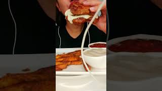  HOW TO KFC DOUBLE DOWN FRIED CHICKEN SANDWICH??#asmr #shorts #short