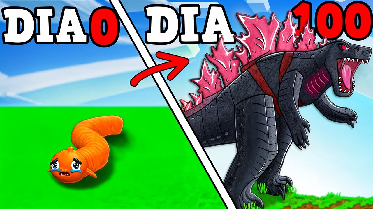 A PEQUENA MINHOCA SERPENTE EVOLUIU PARA O GIGANTE GODZILLA! RICHARD E REX AO VIVO ROBLOX