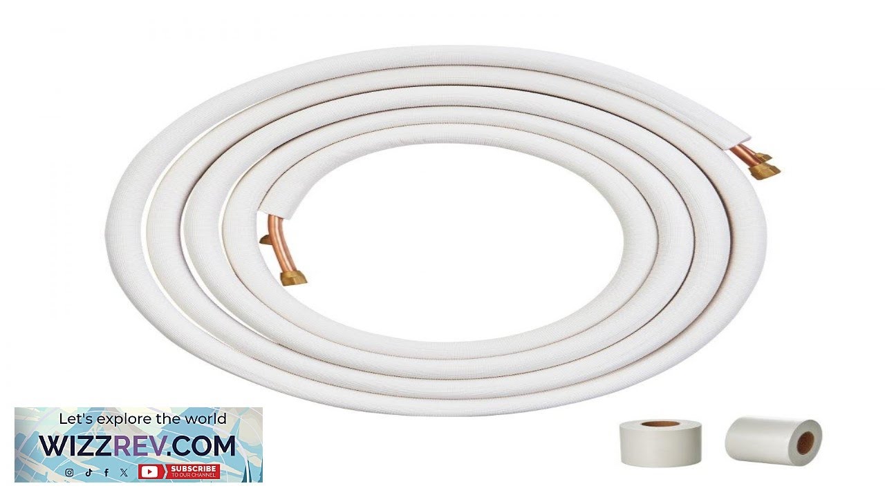 VEVOR 25FT Mini Split Line Set 1 4" & 3 8" O.D Copper Pipes