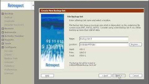 Saving a backup to your NAS device with Retrospect for Windows