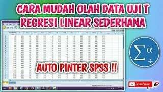 TUTORIAL MUDAH UJI T REGRESI LINEAR SEDERHANA