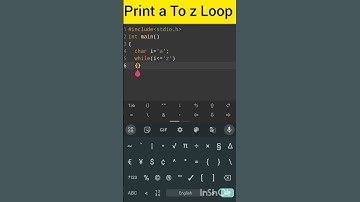 How to Print a to z using Loop