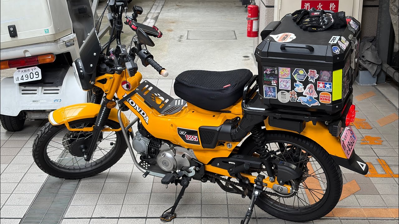 ハンターカブCT125:BMW Motorrad大阪中央に向かう