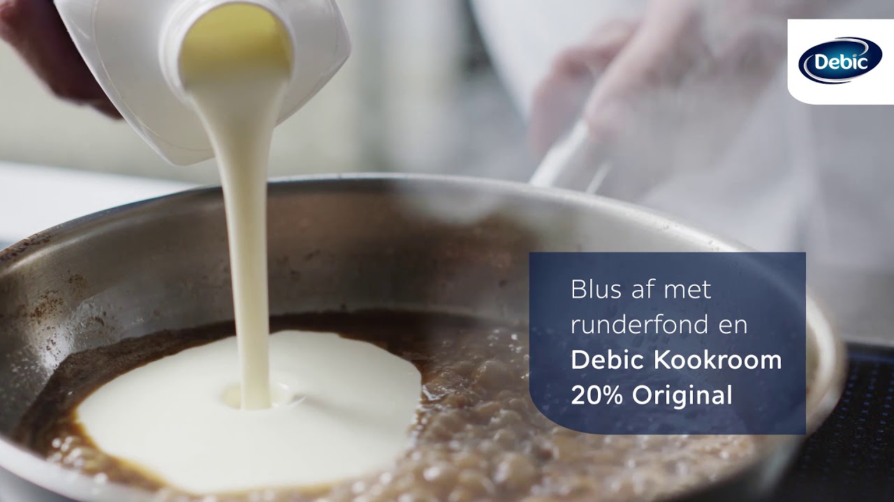 BIEFSTUK MET PEPERSAUS met Debic Kookroom