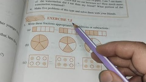 Ncert class 6th Maths || Chapter 7 Ex - 7.5 Fractions Solutions