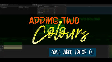 Adding two different colours to text in Olive 0.1