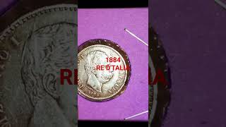1884 - 1 LIRA  /   RE 'TALIA  / UMBERTO I.