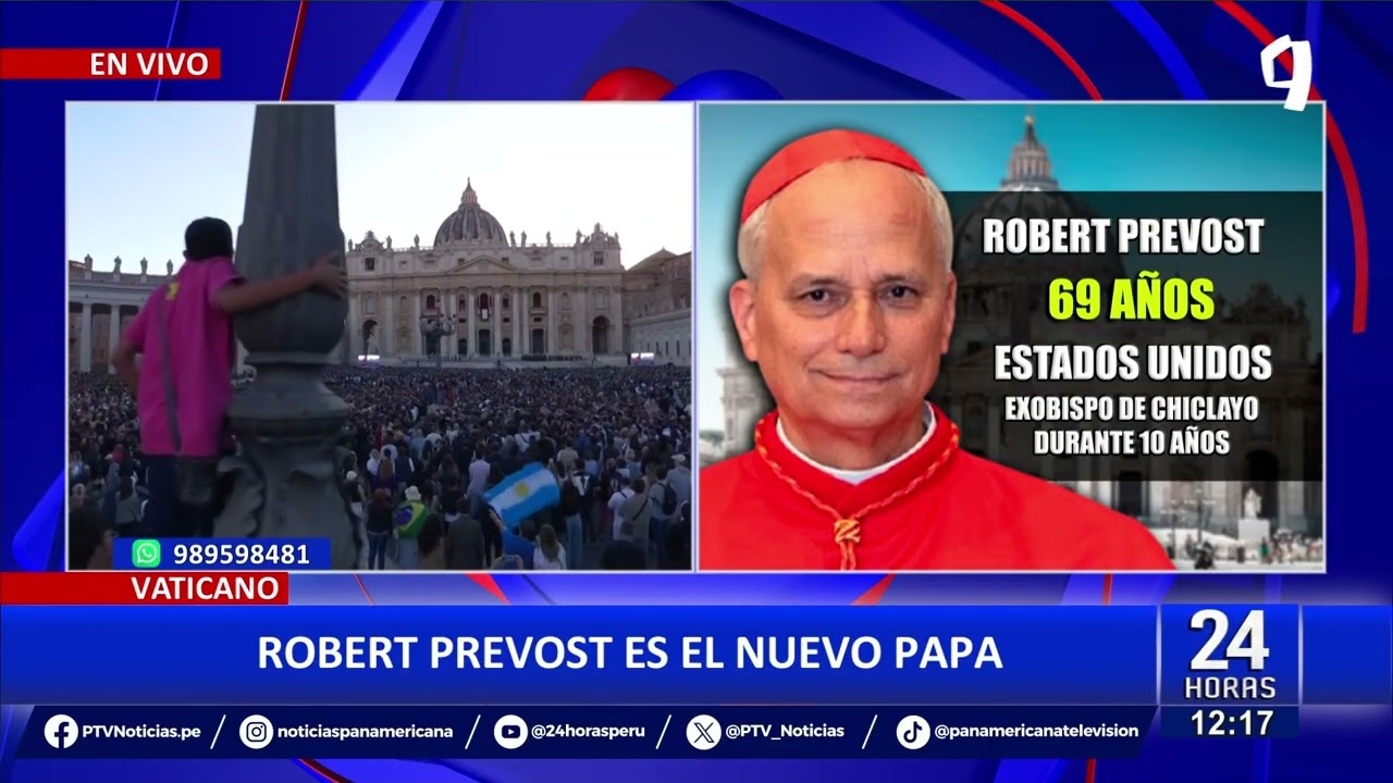 Periodistas reaccionan en vivo al anuncio del Papa León XIV: “Nos vamos todos a Chiclayo”