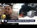 Despliegue de emergencia por incendio en recicladora de Santo Tomás Chiconautla