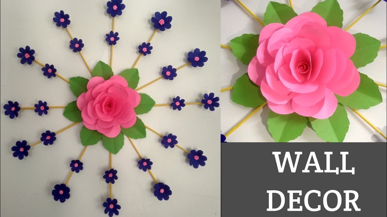 EASY AND ATTRACTIVE PAPER ROSE WALL HANGING REALISTIC FLOWER WALL