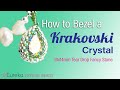 How to Bead Bezel 10x14mm Tear Drop Fancy Stone by Krakovski Crystal - Knotted Pearl Bracelet Part 2