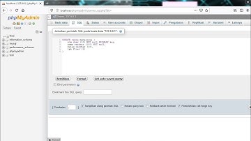 Perintah Dasar Membuat Database dan Tabel menggunakan SQL di phpmyadmin dengan XAMPP