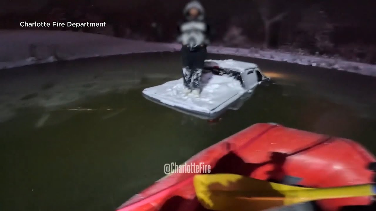 Man Rescued After Driving Into Frozen Pond In North Carolina