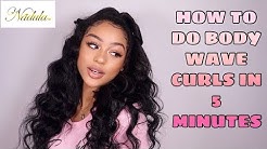 HOW TO DO BODY WAVE CURLS IN 5 MINUTES!!