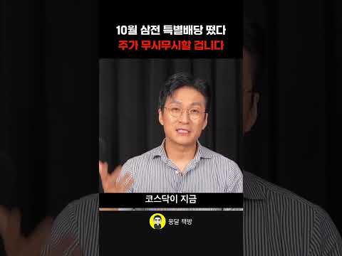 10월 삼전 특별배당 떴다 주가 무시무시할 겁니다 (전태룡 대표)