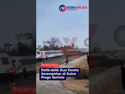 Detik-detik Dua Kereta Serempetan di Kulon Progo Sentolo