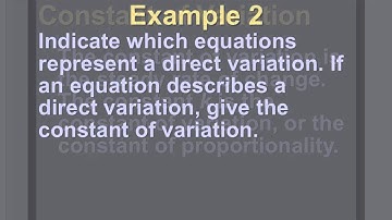 PreAlgebra 9.7 Direct Variation