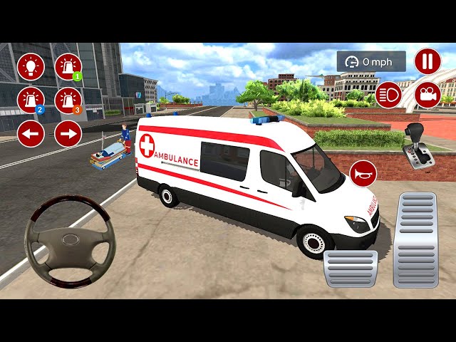 Direksiyonlu Ambulans oyunu 3D #77 American Ambulance Simulator - Ambulans oyunları Android Gameplay