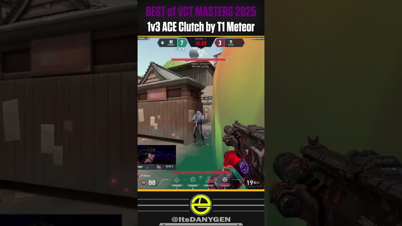 T1 Meteor 1v3 ACE Clutch at VCT Bangkok 2025
