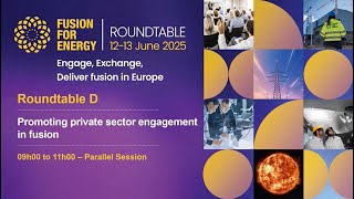F4E Roundtable - Roundtable D: Promoting Private Sector Engagement In Fusion