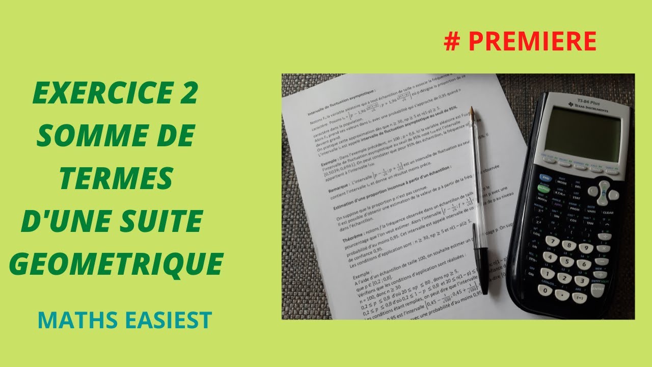 Exercice 2 Somme de termes d'une suite géométrique YouTube — free download