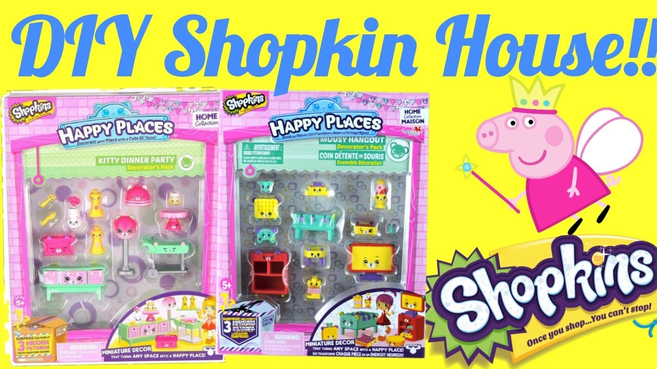 DIY SHOPKINS HOUSE. WILL WE GET AN ULTRA RARE SHOPKINS PETKIN?! PART 1