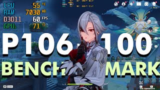 P106-100 Gaming Genshin Impact test .feat intel core-i5 3470