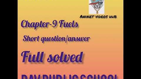 DAV class-5 chapter 9-fuel short question/answer full solved#aniketvideoshub
