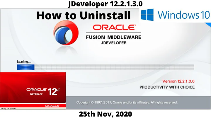 How to Uninstall Oracle JDeveloper 12c | 12.2.1.3.0 | ADF 8K