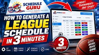 How to Create a League Schedule in 3 Minutes With Schedule Guru