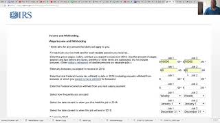 W-4 and IRS W-4 Calculator Training Video