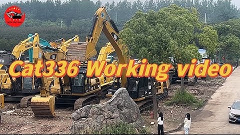 Caterpillar cat 336 used excavators in China. 336D2 made in Japan for sale. Cat336 cat330 on display