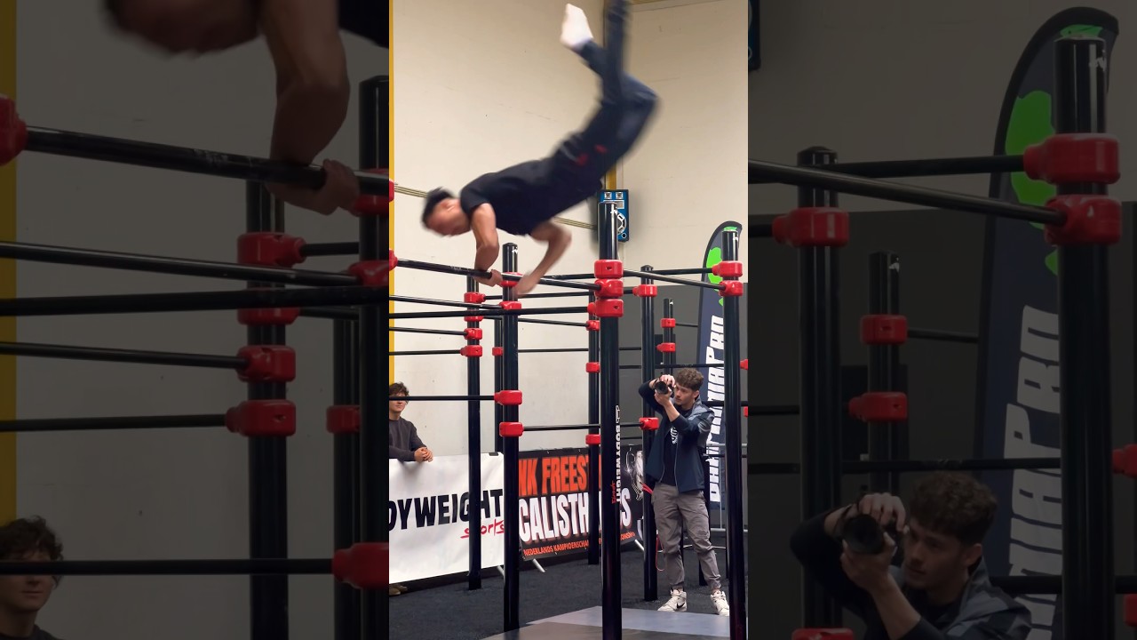 Crazy calisthenics combo by latwist at judge performance 🔥