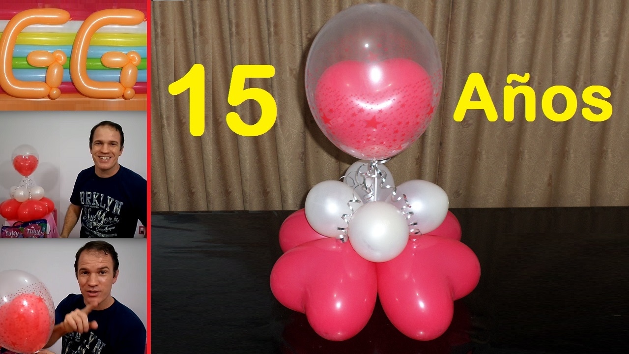 teléfono menos condón How to make a balloon centrepiece - easy balloon centerpiece - YouTube