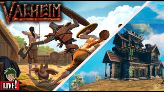 Day 2 Building The ULTIMATE Valheim Barracks - Valheim Call to Arms Update