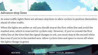 Stopping in the 'Bike Box' (Advance Stop Line)