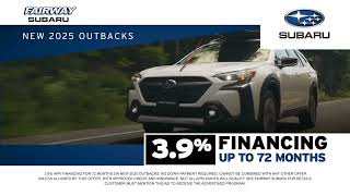 3.9% on the 2025 Outback at Fairway Subaru