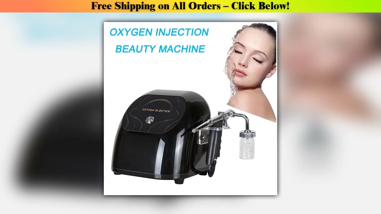 Black Oxygen Injection Device, Hand Held Electric Spray Gun,Water Nano Oxygen Injector, Household