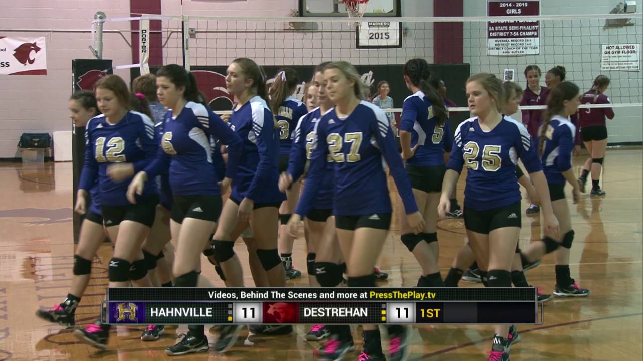 Hahnville vs Destrehan Volleyball Set 1 gets musically