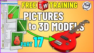 Free SolidWorks Training / Tutorial - Bass Guitar - How To Model - Part 17