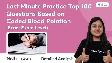 Top 100 Questions Based on Coded Blood Relation | Nidhi Tiwari | wifistudy 2.0