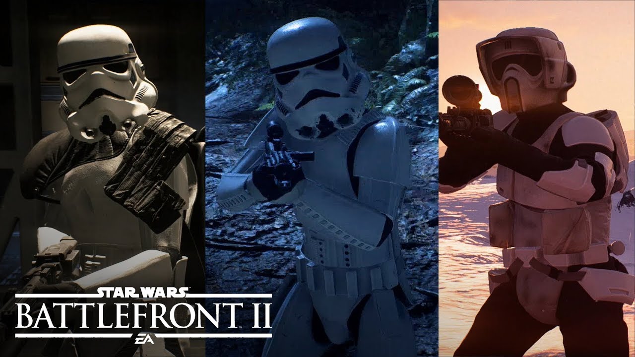 Star Wars Battlefront 2 - All Imperial Troopers Outfits/Skins/Armor (ALL GALACTIC EMPIRE CLASS)