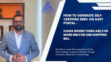 Live E-BRC Generation Process on DGFT Portal - Cases Where Payment received in 2 or more Instalments