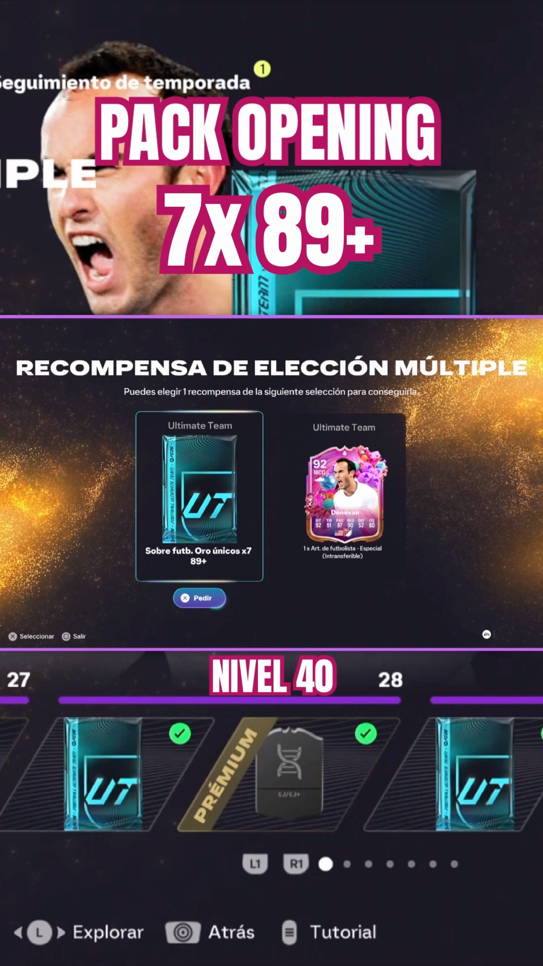 89+ x7 PACK OPENING | LVL 40 REWARD #fc26 #eafc26 - YouTube
