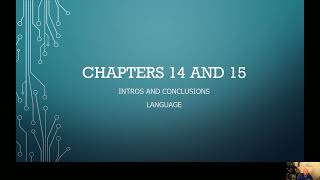 Lecture Video:  Introductions and Conclusions Chapter 14