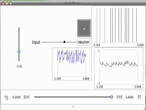 A single neuron simulated in Nengo