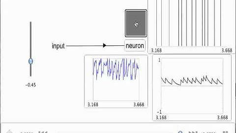 A single neuron simulated in Nengo
