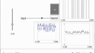 A single neuron simulated in Nengo