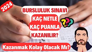 2024 Bursluluk Sınavı Kaç Netle / Kaç Puanla Kazanılır? 2024 Bursluluk Sınavı Taban Puanları Kaç?