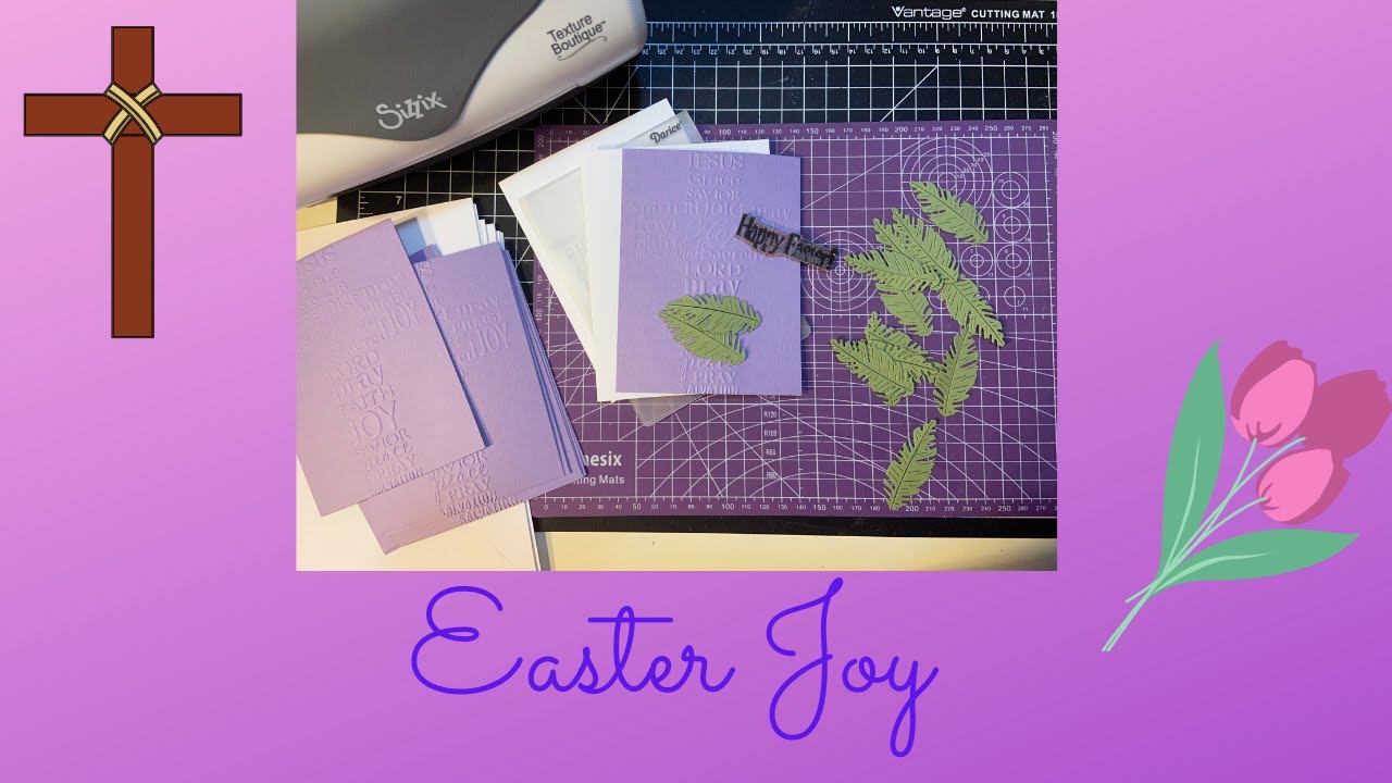 Easter Card Kits made with Cross Embossing Folder YouTube